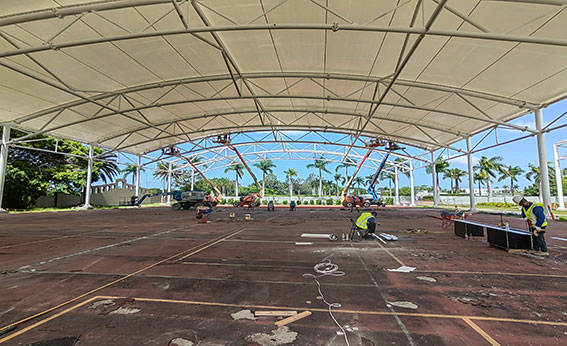 澳大利亞希望島網(wǎng)球中心PTFE膜屋面項(xiàng)目